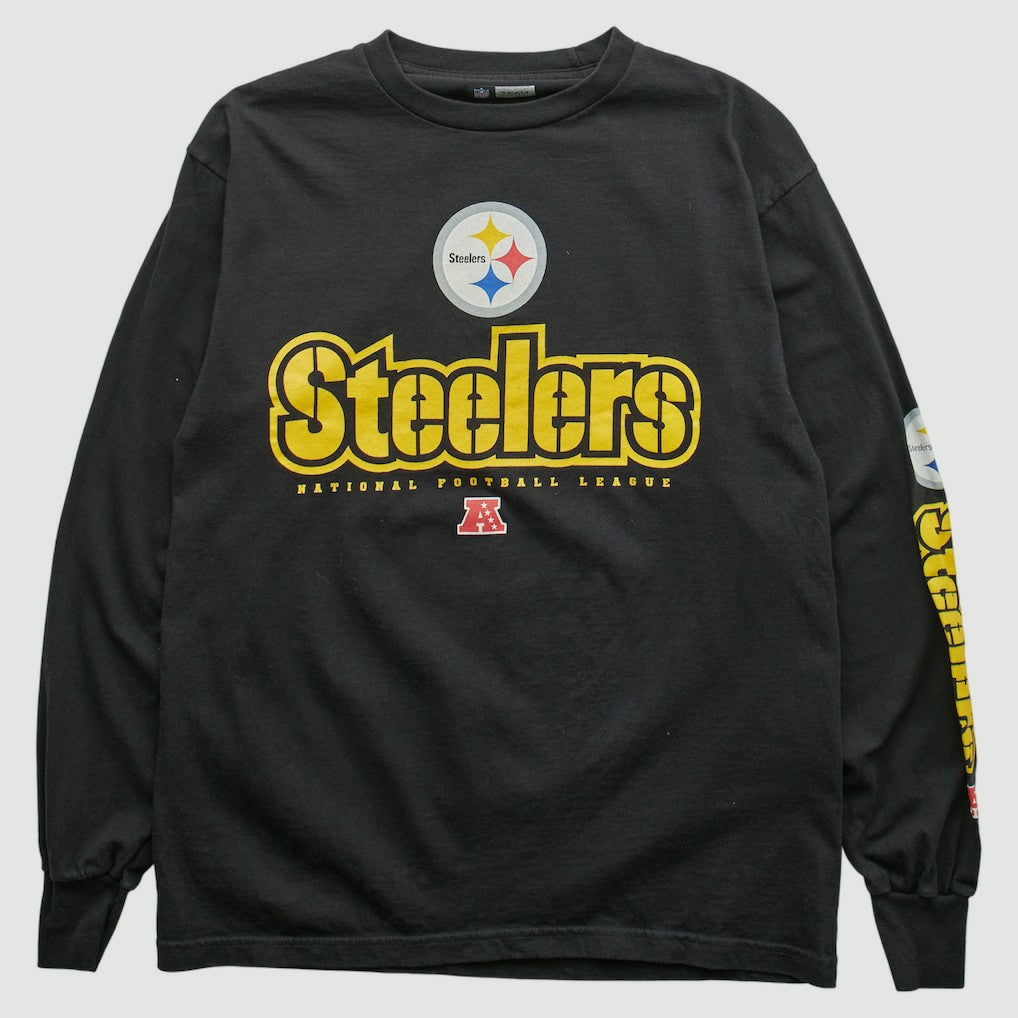 Pittsburgh Steelers NFL 2000s Long Sleeve T-shirt Black Vintage - Fanatics