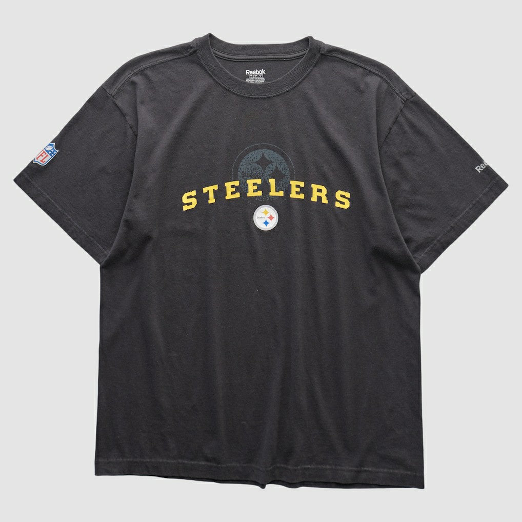 Pittsburgh Steelers Reebok 2000s T-shirt Black Vintage - Fanatics