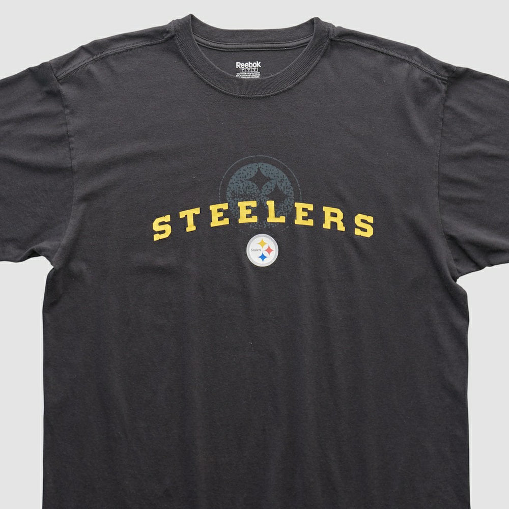 Pittsburgh Steelers Reebok 2000s T-shirt Black Vintage - Fanatics