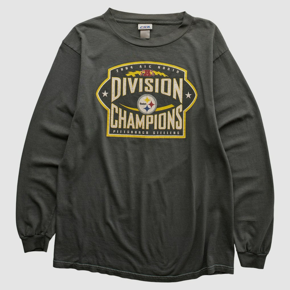 Pittsburgh Steelers CSA 2004 Long Sleeve T-shirt Charcoal Vintage - Fanatics
