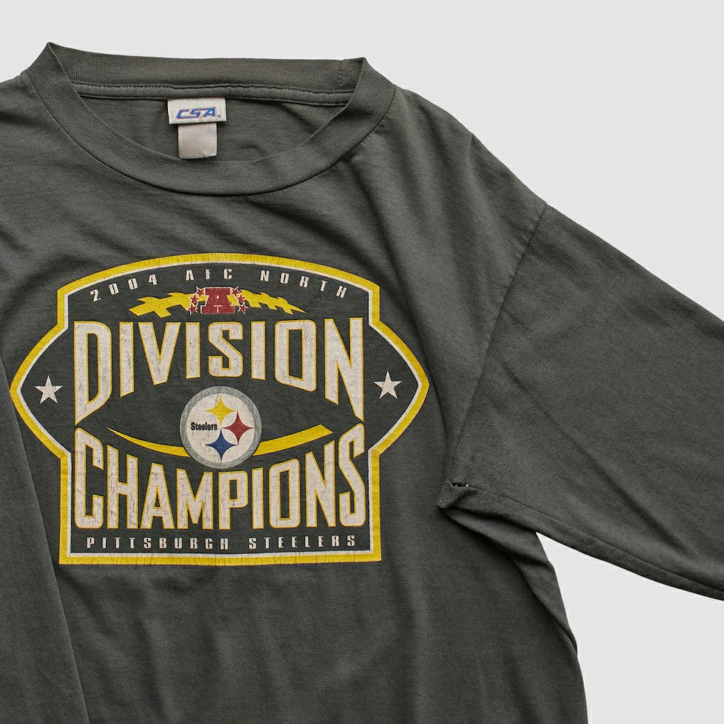 Pittsburgh Steelers CSA 2004 Long Sleeve T-shirt Charcoal Vintage - Fanatics