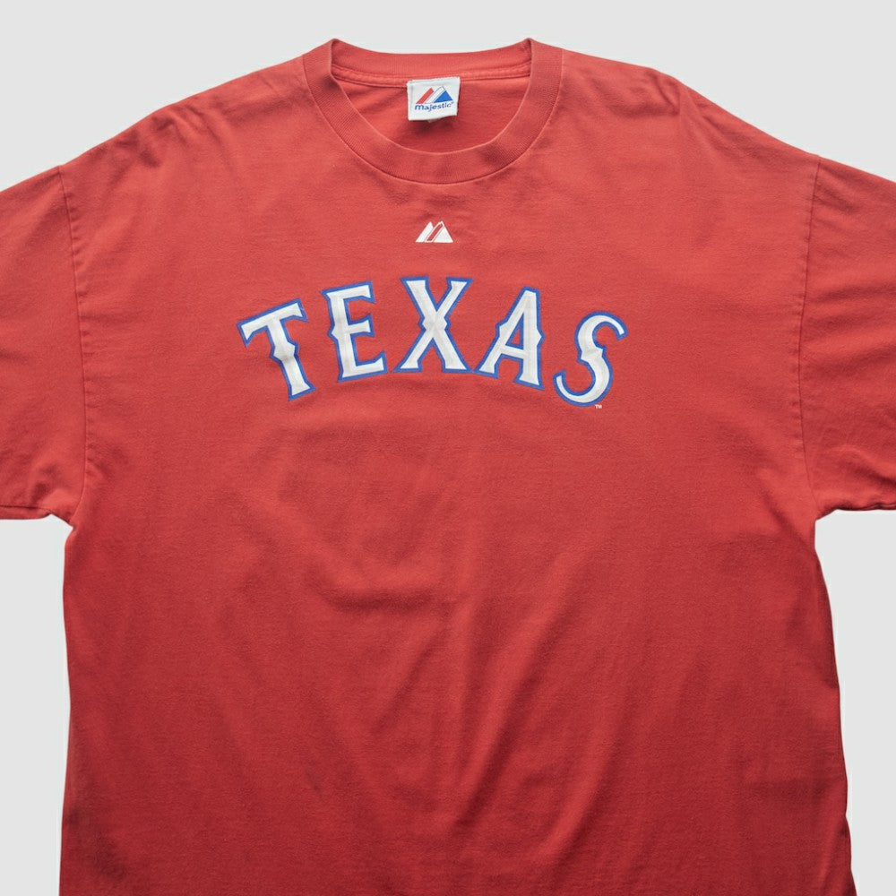 Texas Rangers Majestic 2000s T-shirt On Sale