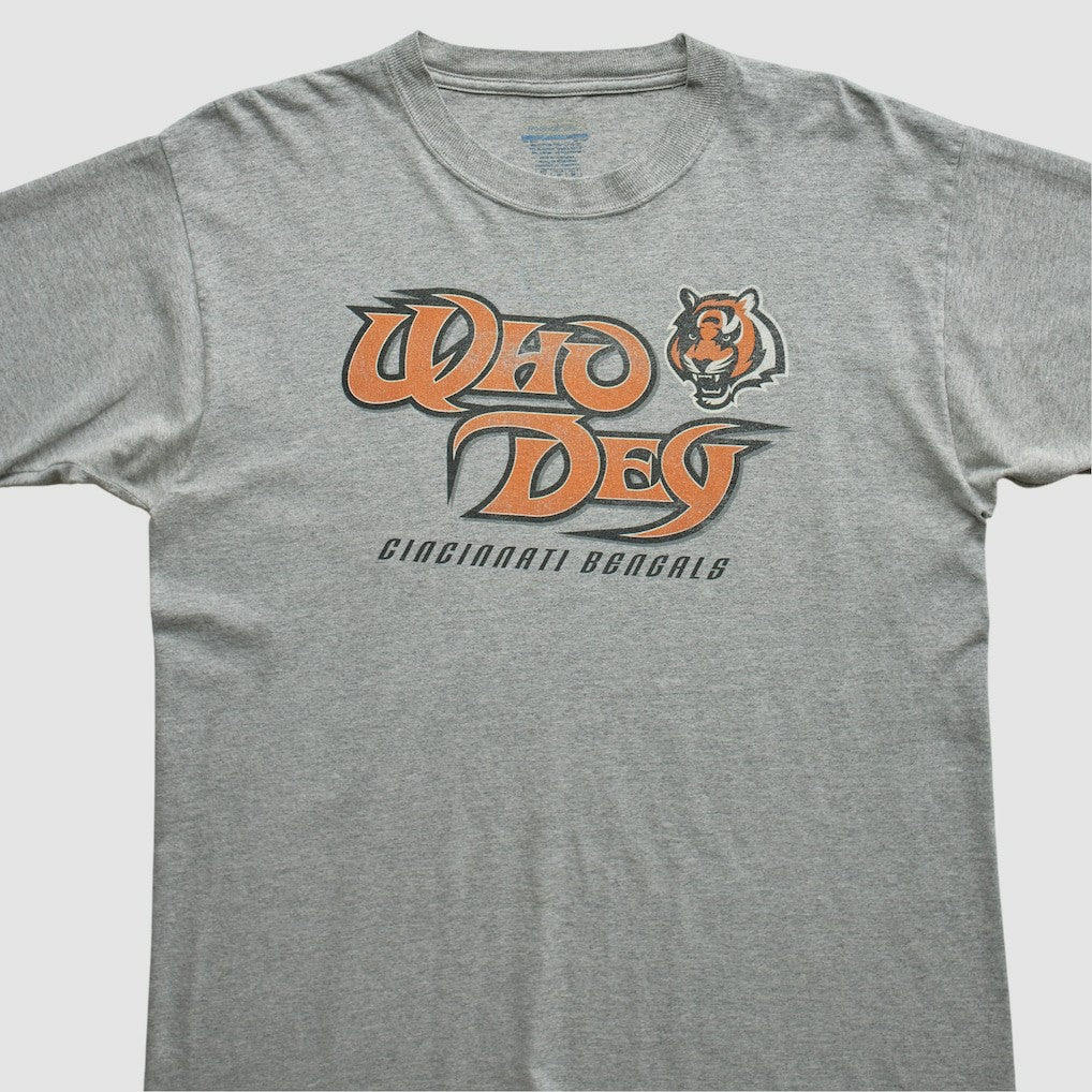 Cincinnati Bengals Reebok 2000s T-shirt Heather Gray Vintage - Fanatics