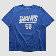 New York Giants Reebok 2000s T-shirt Blue Vintage - Fanatics