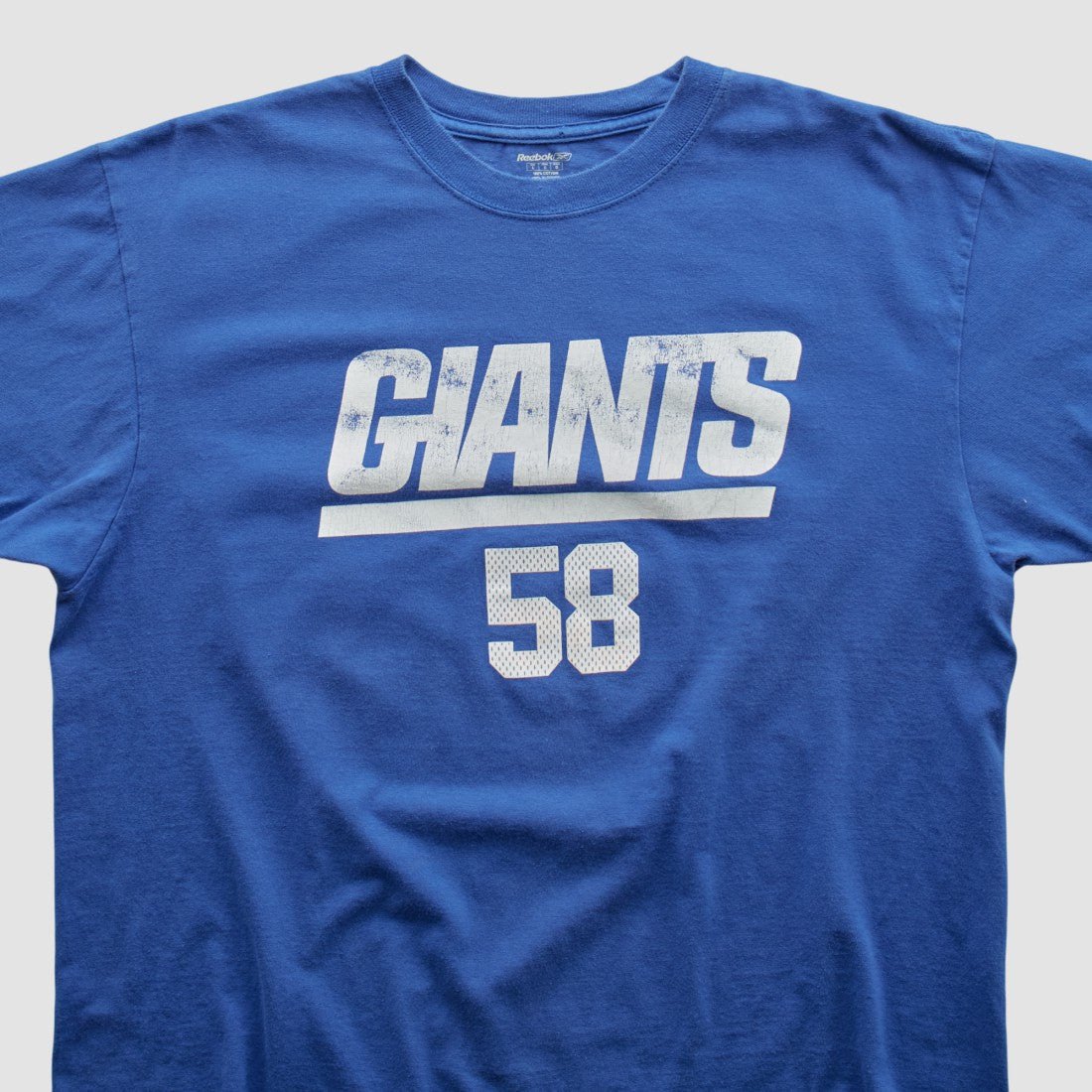 New York Giants Reebok 2000s T-shirt Blue Vintage - Fanatics