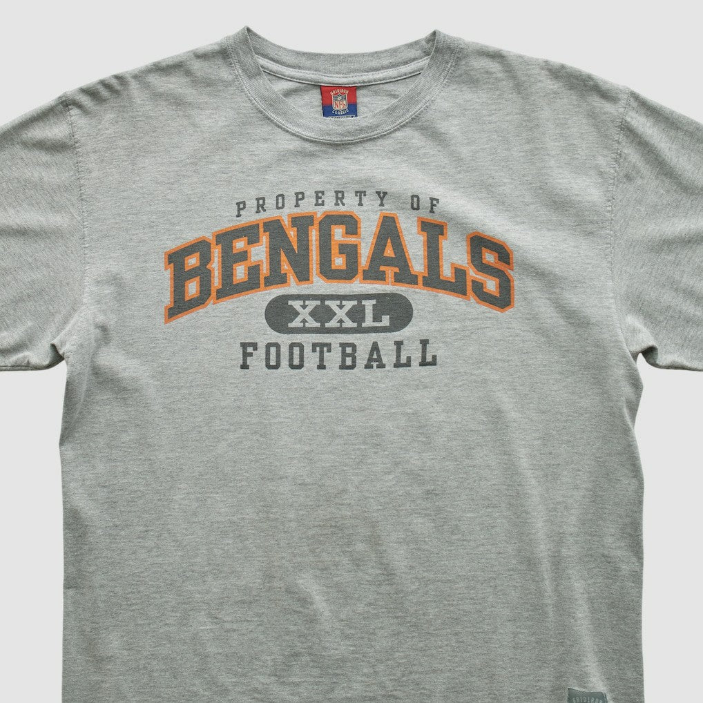 Cincinnati Bengals Reebok 2000s T-shirt Heather Gray Vintage - Fanatics