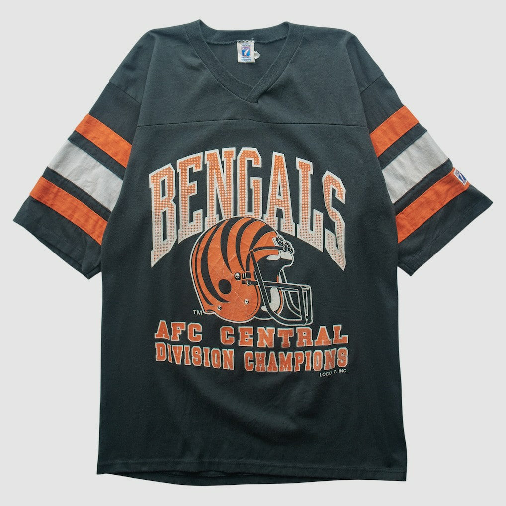 Cincinnati Bengals Logo 7 90s T-shirt Black Vintage - Fanatics