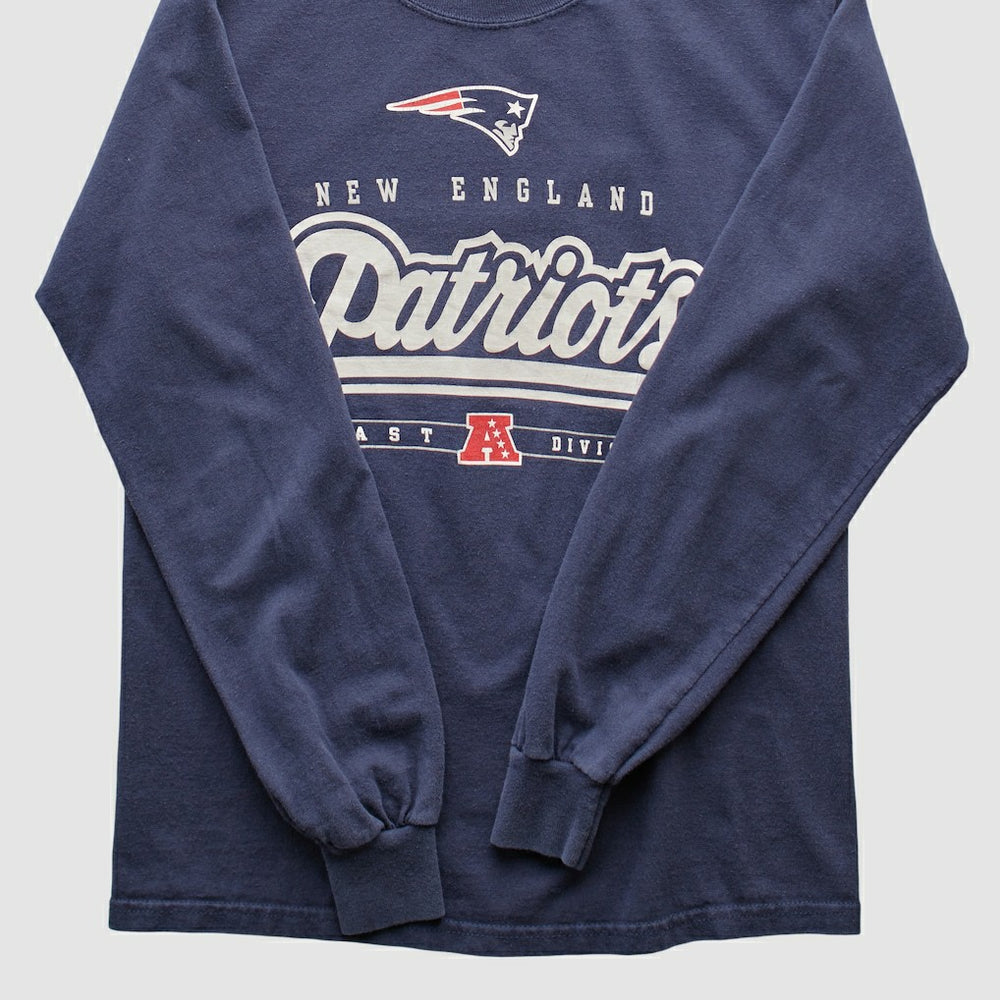 New England Patriots NFL 2010s Long Sleeve T-shirt Navy Vintage - Fanatics