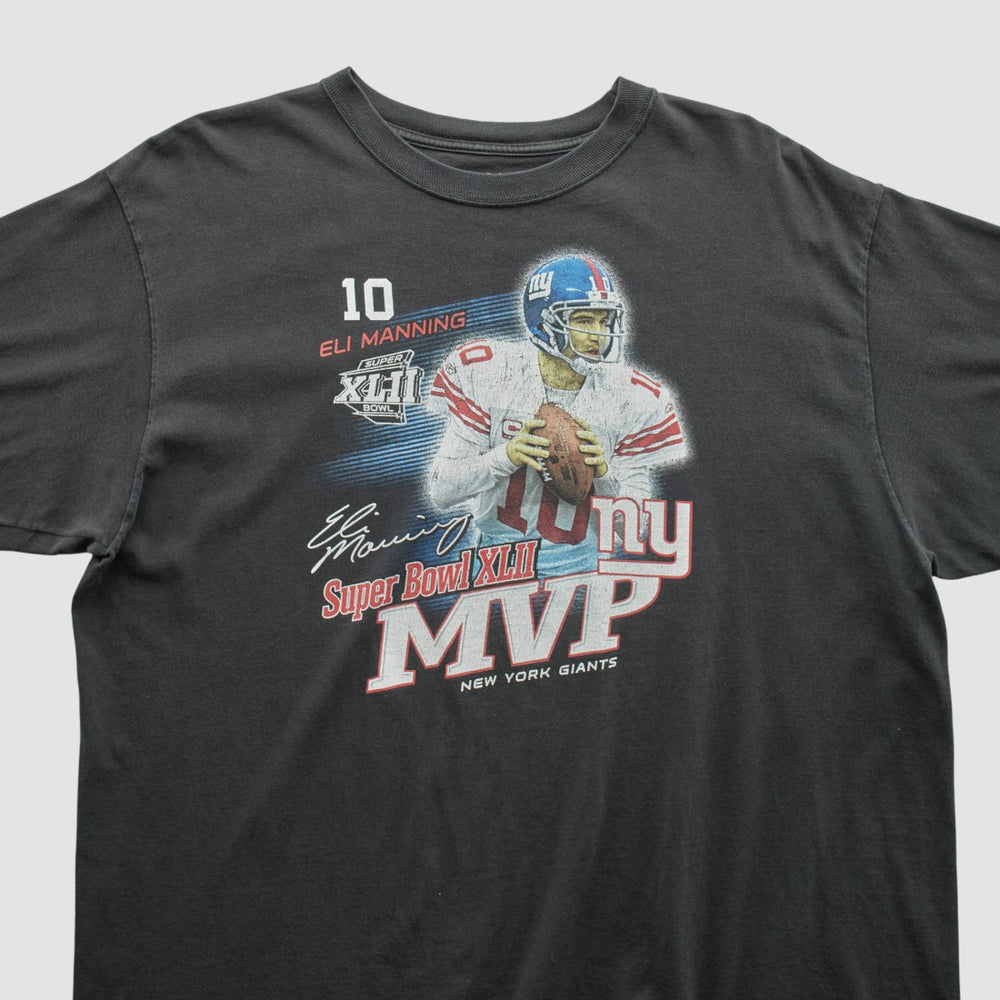 Superbowl XLII MVP Reebok 2008 T-shirt Black Vintage - Fanatics