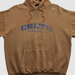 Indianapolis Colts NFL 2000s Hooded Pullover Sweatshirt Brown Vintage - Fanatics