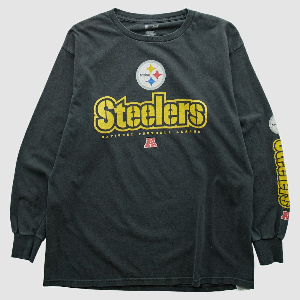 Pittsburgh Steelers NFL 2000s Long Sleeve T-shirt Black Vintage - Fanatics