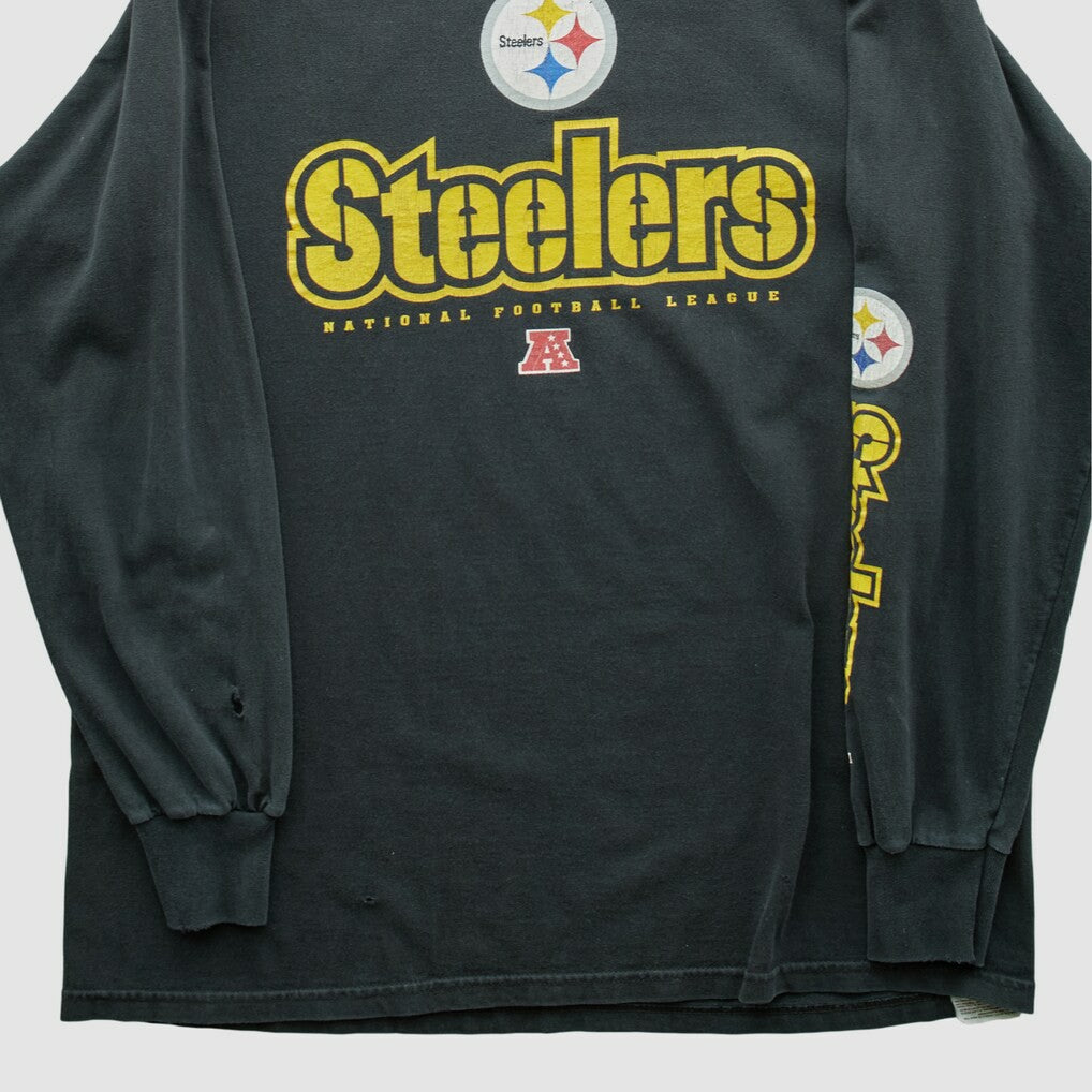 Pittsburgh Steelers NFL 2000s Long Sleeve T-shirt Black Vintage - Fanatics