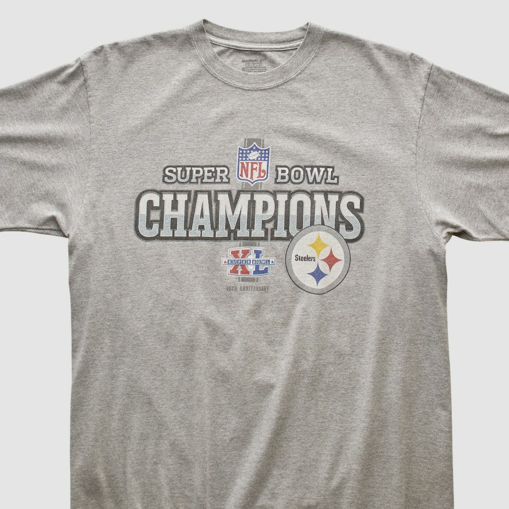 Pittsburgh Steelers Reebok 2006 T-shirt Heather Gray Vintage - Fanatics