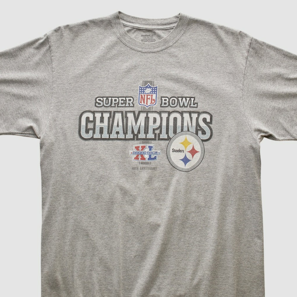 Pittsburgh Steelers Reebok 2006 T-shirt Heather Gray Vintage - Fanatics