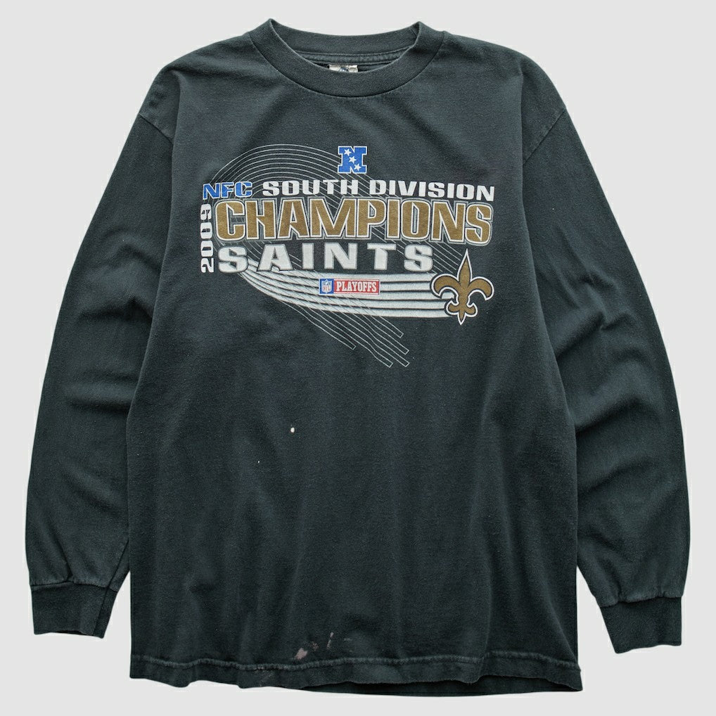 New Orleans Saints Alstyle Apparel 2009 Long Sleeve T-shirt Black Vintage - Fanatics