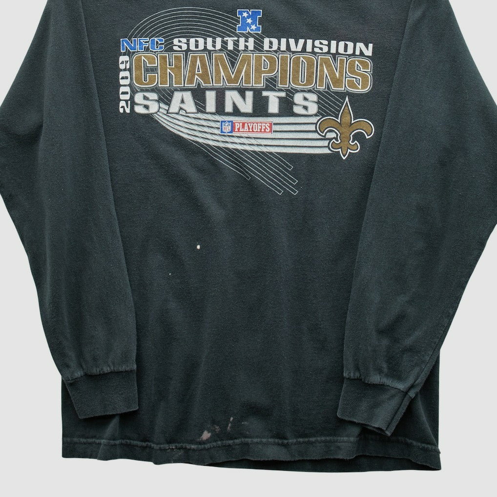 New Orleans Saints Alstyle Apparel 2009 Long Sleeve T-shirt Black Vintage - Fanatics