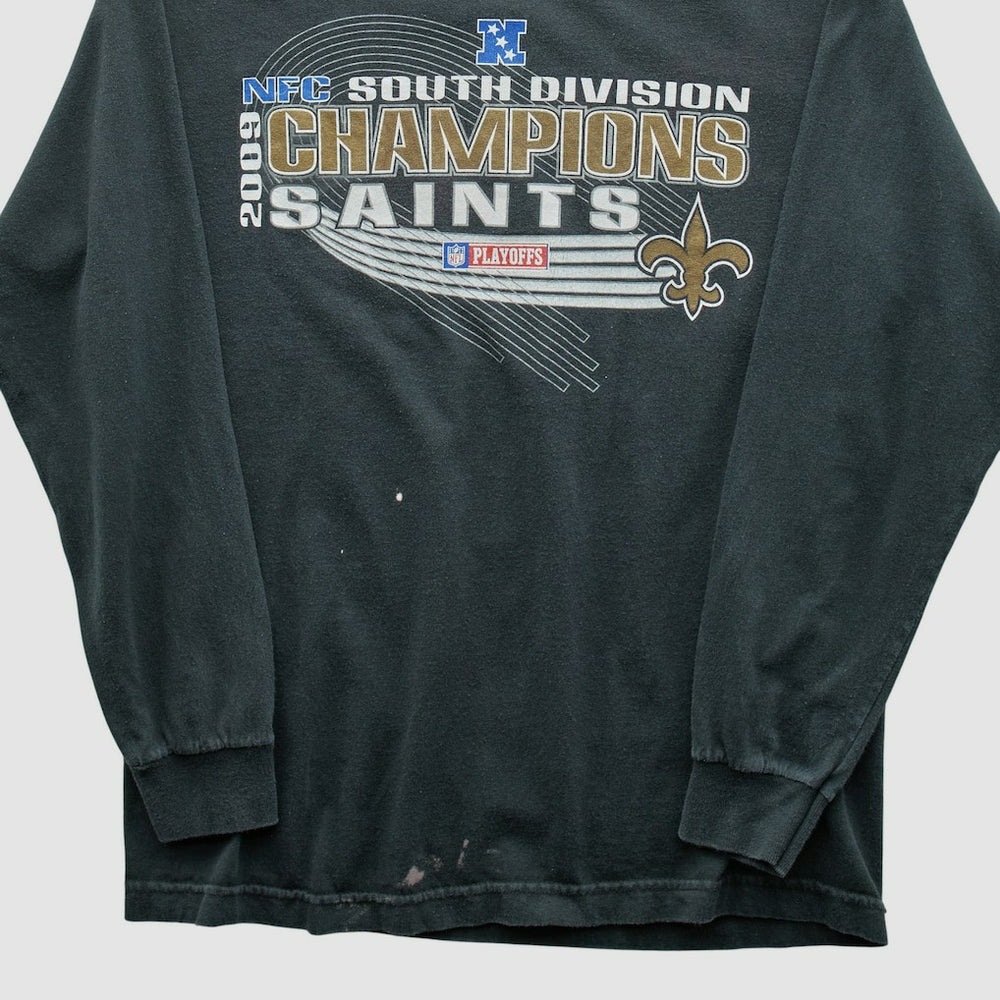 New Orleans Saints Alstyle Apparel 2009 Long Sleeve T-shirt Black Vintage - Fanatics