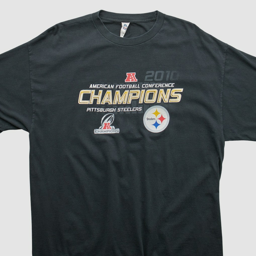 Pittsburgh Steelers Alstyle 2010 T-shirt Black Vintage - Fanatics