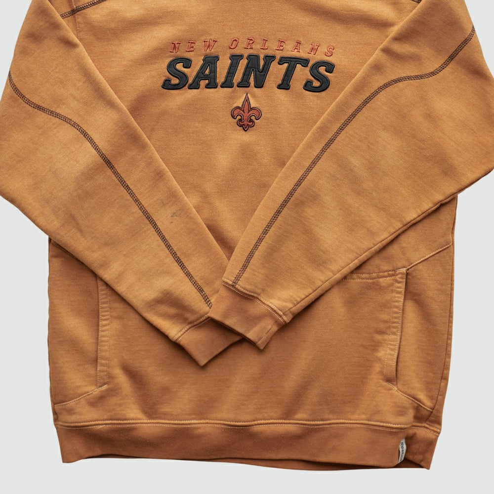 New Orleans Saints 2000s Hooded Pullover Sweatshirt Tan Vintage - Fanatics