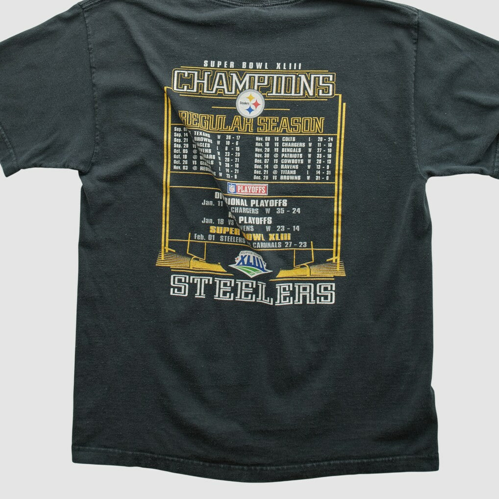 Pittsburgh Steelers NFL 2009 T-shirt Black Vintage - Fanatics