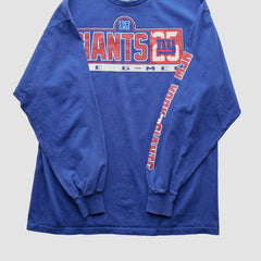 New York Giants NFL 2000s Long Sleeve T-shirt Blue Vintage - Fanatics