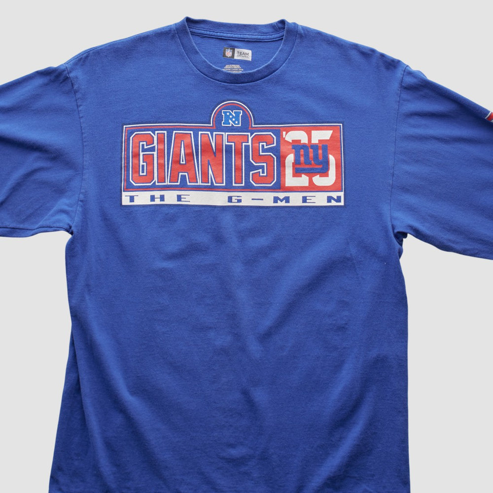 New York Giants NFL 2000s Long Sleeve T-shirt Blue Vintage - Fanatics