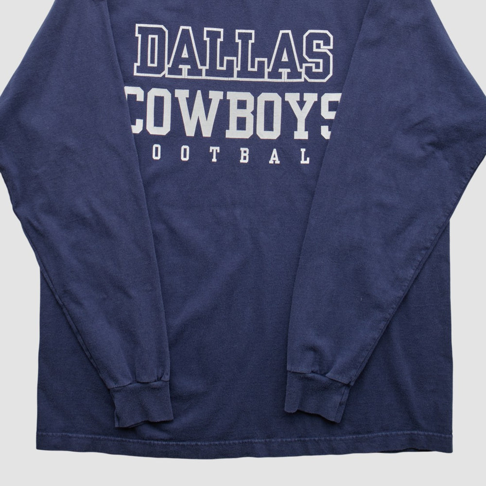 Dallas Cowboys Reebok 2000s Long Sleeve T-shirt Navy Vintage - Fanatics