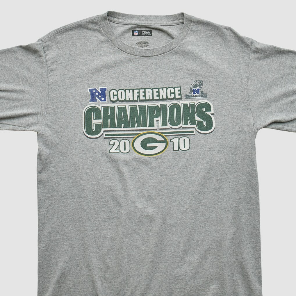 Green Bay Packers NFL 2010 Long Sleeve T-shirt Heather Gray Vintage - Fanatics