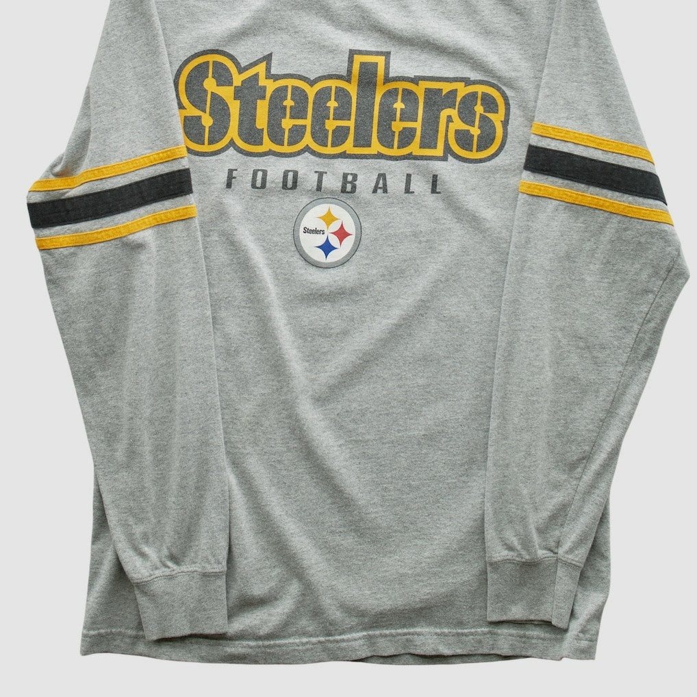 Pittsburgh Steelers NFL 2000s Long Sleeve T-shirt Heather Gray Vintage - Fanatics