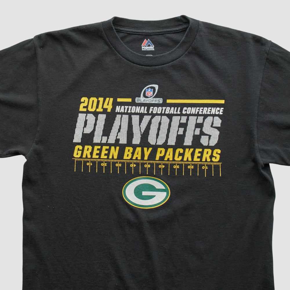 Green Bay Packers Majestic 2014 T-shirt Black Vintage - Fanatics