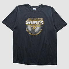 New Orleans Saints Gildan 2009 T-shirt Black Vintage - Fanatics