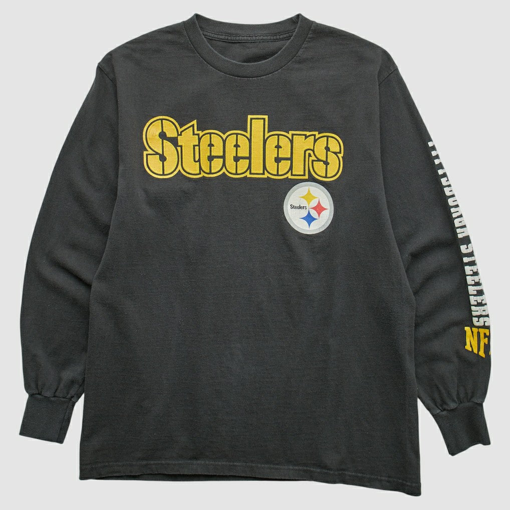 Pittsburgh Steelers 2000s Long Sleeve T-shirt Black Vintage - Fanatics