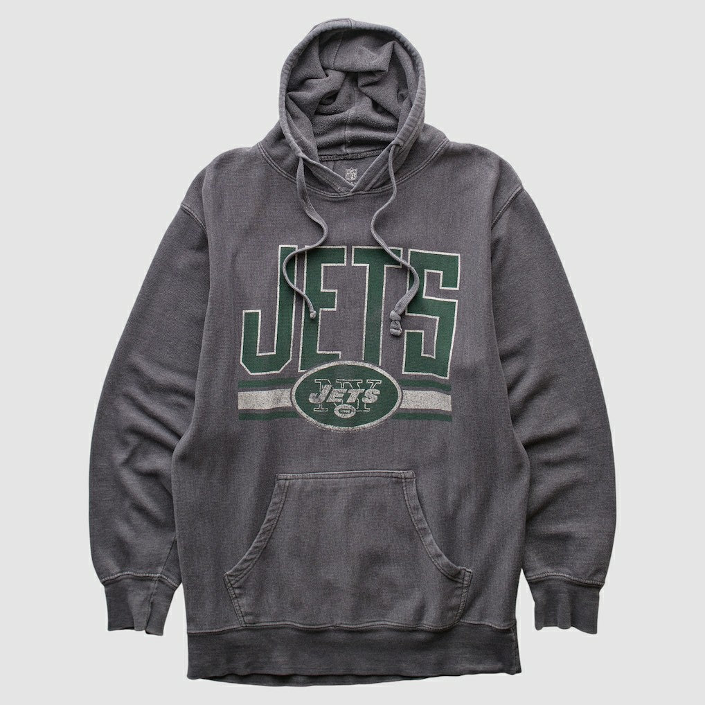 New York Jets NFL 2010s Hooded Pullover Sweatshirt Dark Heather Gray Vintage - Fanatics