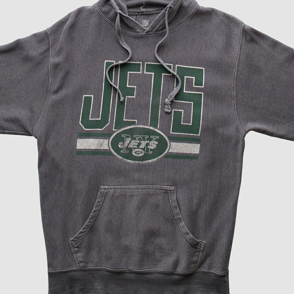 New York Jets NFL 2010s Hooded Pullover Sweatshirt Dark Heather Gray Vintage - Fanatics