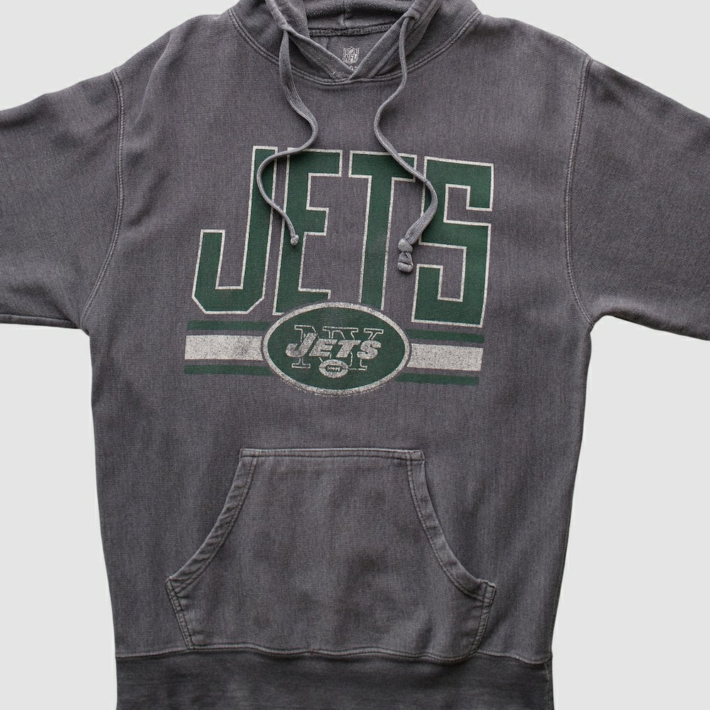 New York Jets NFL 2010s Hooded Pullover Sweatshirt Dark Heather Gray Vintage - Fanatics
