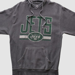New York Jets NFL 2010s Hooded Pullover Sweatshirt Dark Heather Gray Vintage - Fanatics