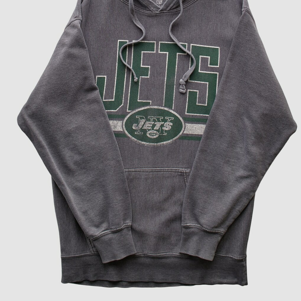 New York Jets NFL 2010s Hooded Pullover Sweatshirt Dark Heather Gray Vintage - Fanatics