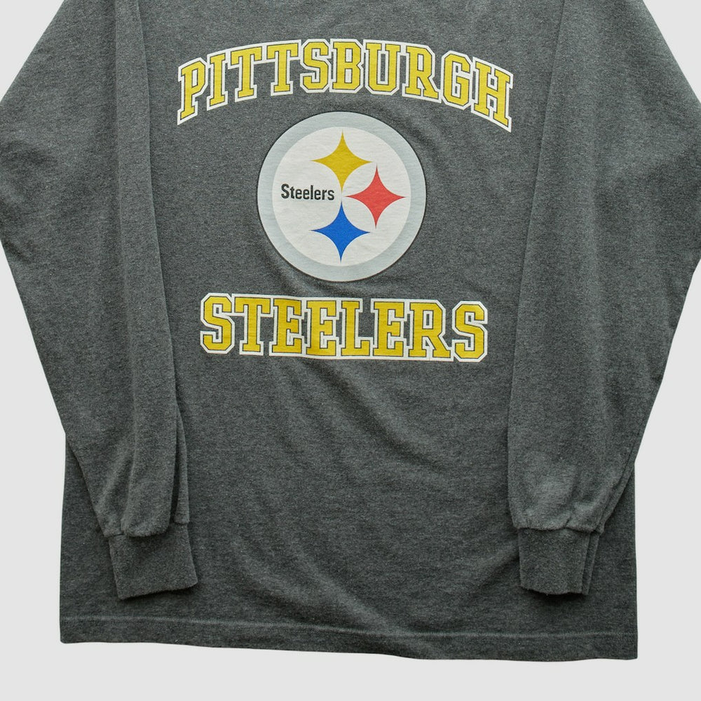 Pittsburgh Steelers 2000s Long Sleeve T-shirt Dark Heather Gray Vintage - Fanatics