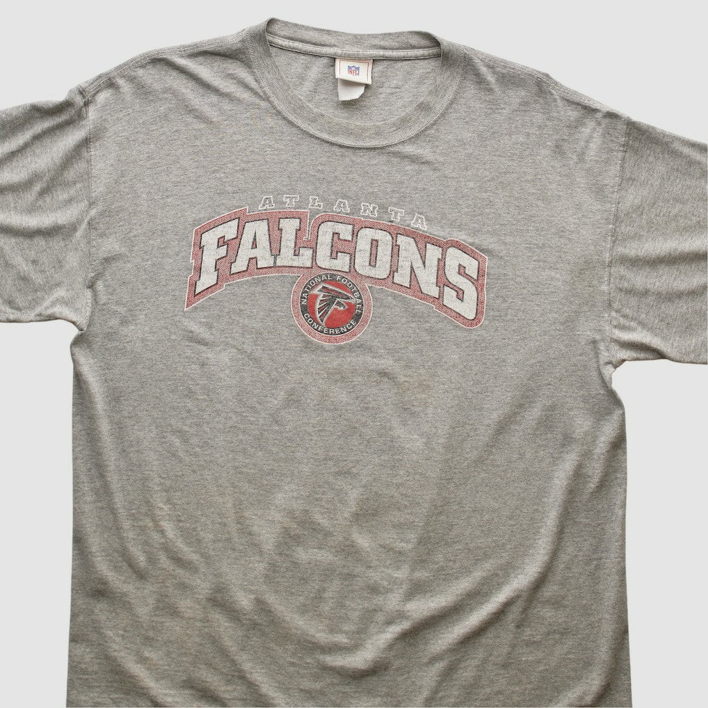 Atlanta Falcons NFL 2000s T-shirt Heather Gray Vintage - Fanatics