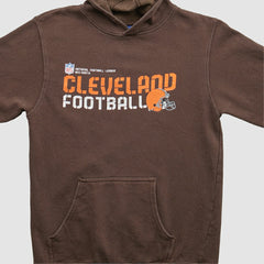Cleveland Browns Reebok 2000s Hooded Pullover Sweatshirt Brown Vintage - Fanatics