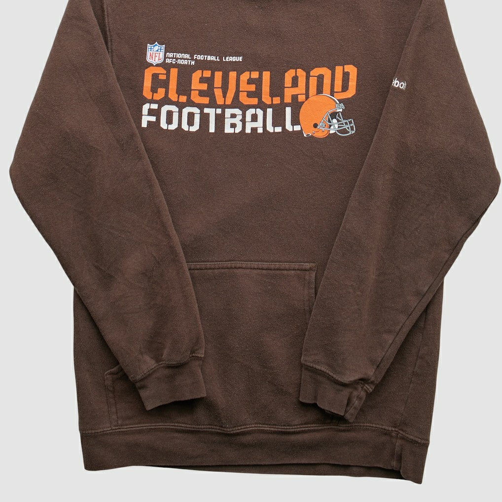 Cleveland Browns Reebok 2000s Hooded Pullover Sweatshirt Brown Vintage - Fanatics