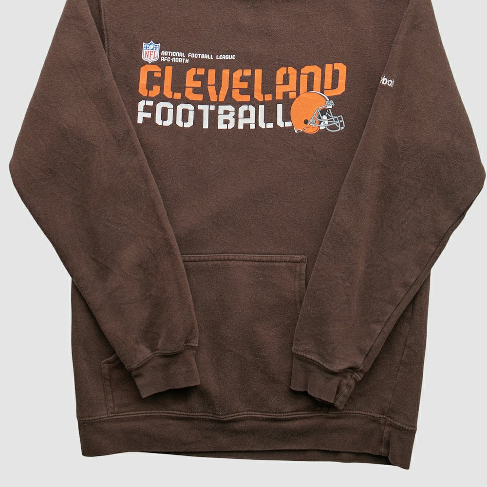 Cleveland Browns Reebok 2000s Hooded Pullover Sweatshirt Brown Vintage - Fanatics