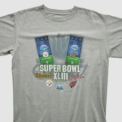 NFL Super Bowl XLIII NFL 2009 T-shirt Heather Gray Vintage - Fanatics
