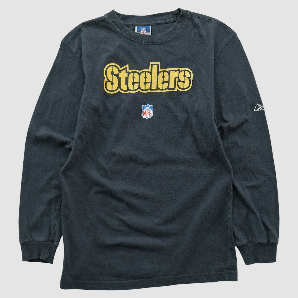 Pittsburgh Steelers Reebok 2000s Long Sleeve T-shirt Black Vintage - Fanatics