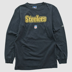 Pittsburgh Steelers Reebok 2000s Long Sleeve T-shirt Black Vintage - Fanatics