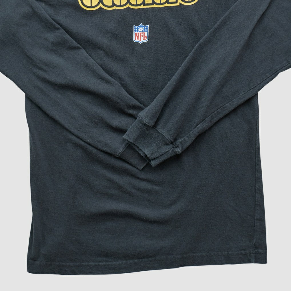 Pittsburgh Steelers Reebok 2000s Long Sleeve T-shirt Black Vintage - Fanatics