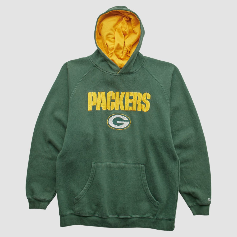 Green Bay Packers Reebok 2000s Hooded Pullover Sweatshirt Green Vintage - Fanatics