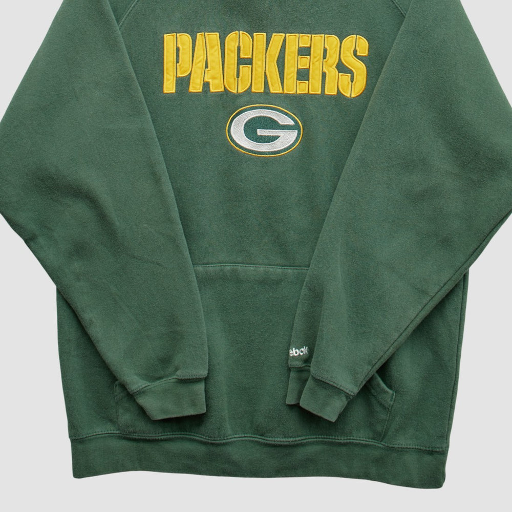 Green Bay Packers Reebok 2000s Hooded Pullover Sweatshirt Green Vintage - Fanatics