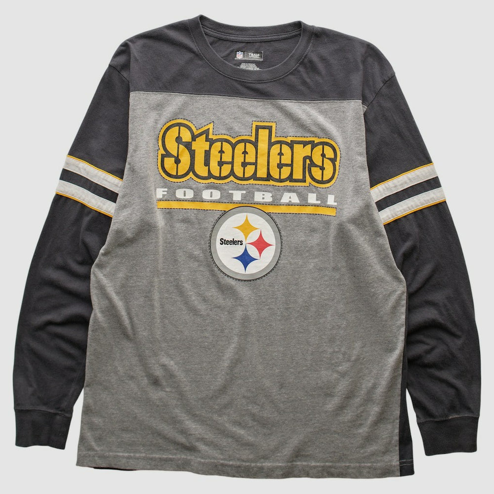 Pittsburgh Steelers NFL 2010s Long Sleeve T-shirt Heather Gray Vintage - Fanatics