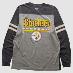 Pittsburgh Steelers NFL 2010s Long Sleeve T-shirt Heather Gray Vintage - Fanatics